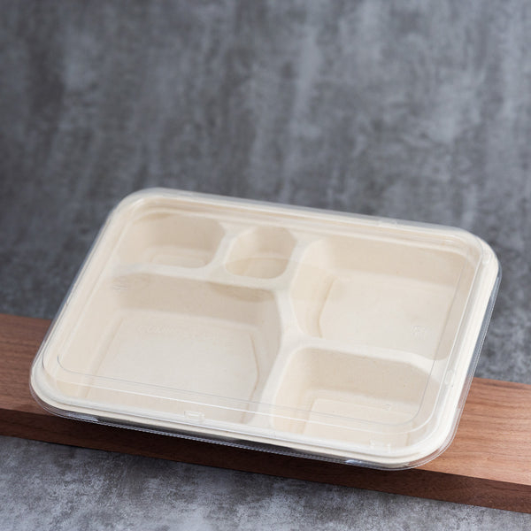 Molded Fiber Lunch Tray 5-Compartment