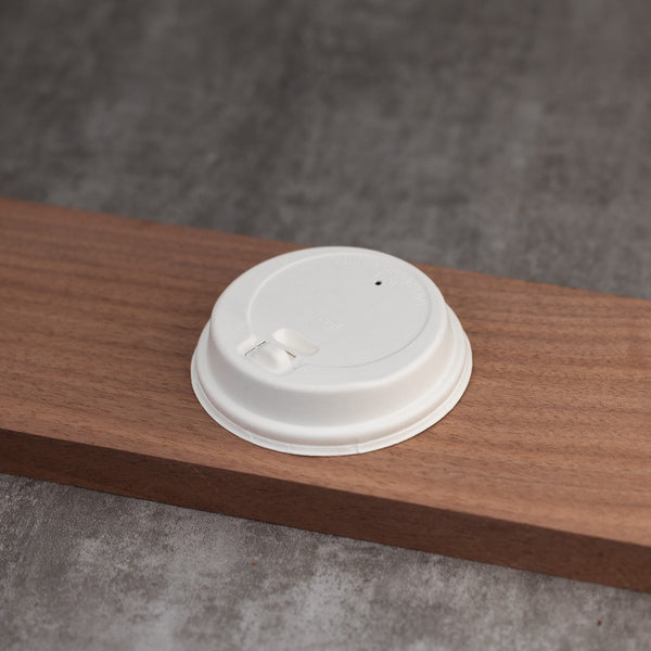 Molded Fiber Coffee Lid Enclosed Opening 90mm