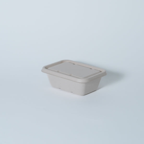 Molded Fiber Rectangle Box 15-34oz - Molded Fiber Lid