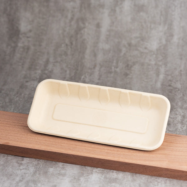 Molded Fiber Flat Tray - 10.2" x 4.5"