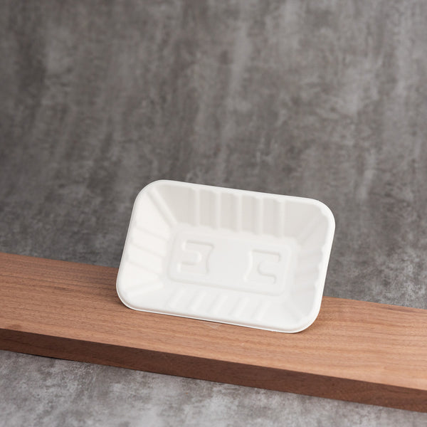 Molded Fiber Meat Tray White