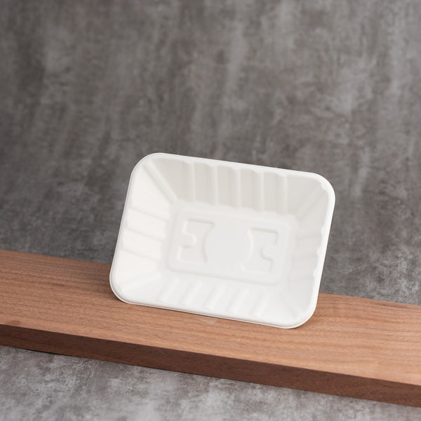 Molded Fiber Meat Tray White